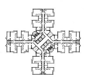 十字型公屋平面圖